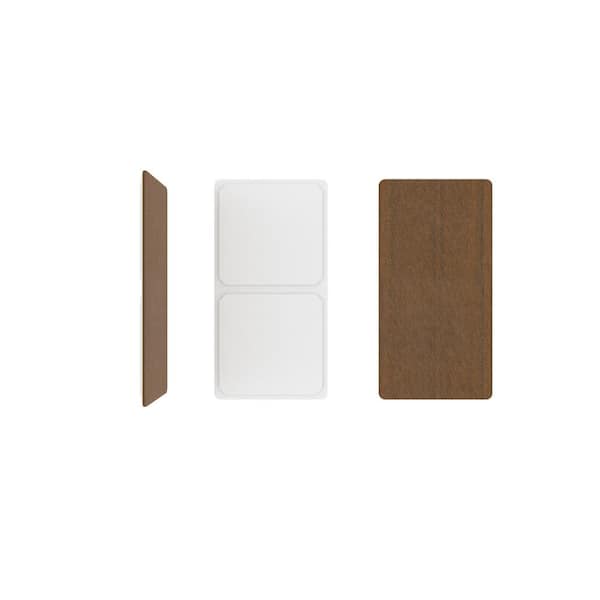 Alusions 2 in. x 4 in. Wood Grain Peruvian Teak Composite Aluminum Coextruded End Caps (Bag of 10)