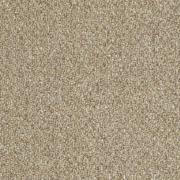 TrafficMaster Fallbrook - Honey Bear - Brown 19 oz. SD Olefin Berber Installed Carpet