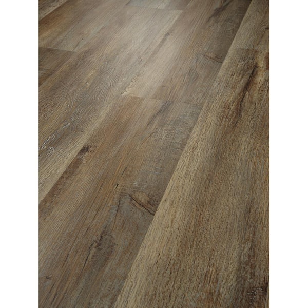 Shaw Images Jester Oak 6 MIL X 7 in. W X 48 in. L Waterproof Click Lock Vinyl Tile Flooring (27.73 sq. ft./ case )