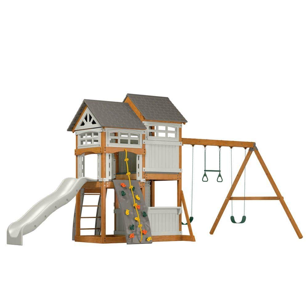 Suncast Ready to Assemble Vista Hybrid Swing Set WRP7000D - The