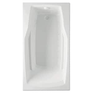 Derby 60 in. Acrylic Reversible Drain Rectangle Drop-In Air Bath Tub in White
