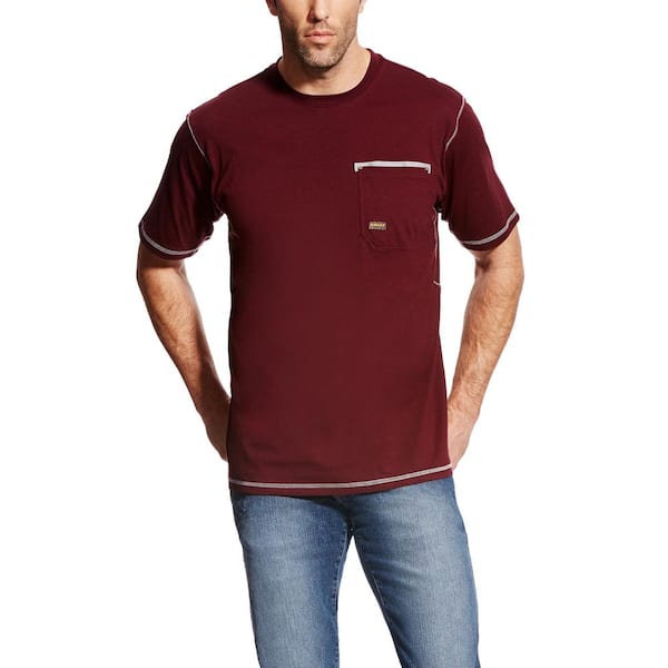 Ariat Men's Size X-Large Malbec Rebar Short Sleeve Work Shirt