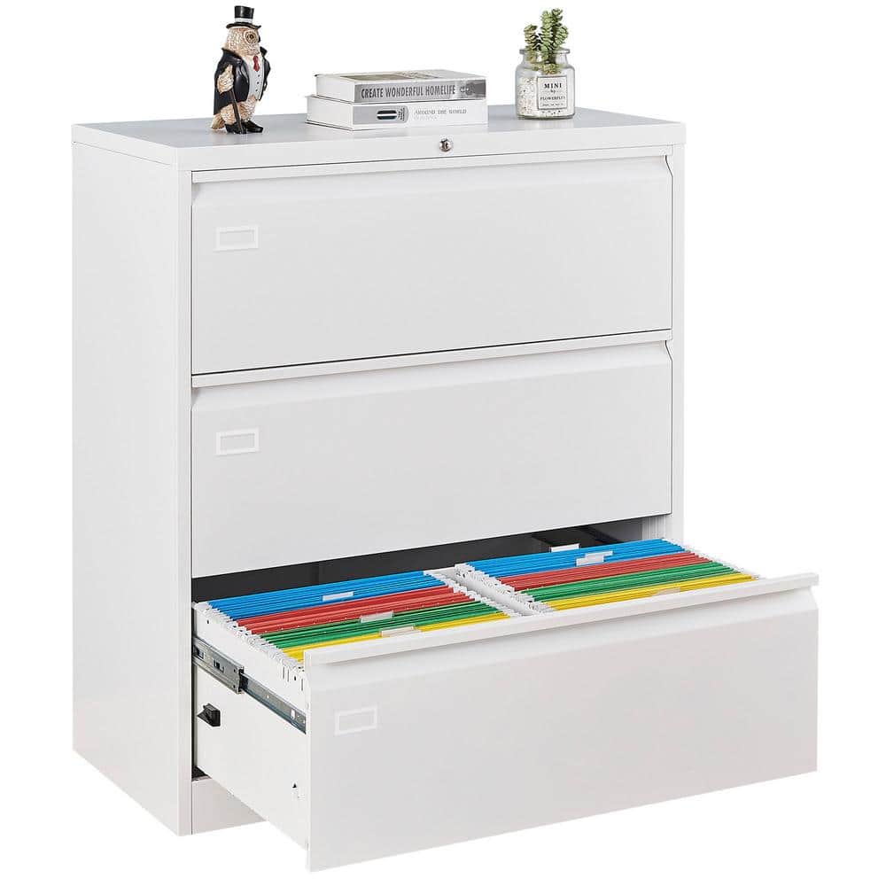 35.43 in. W x 17.72 in. D x 40.28 in. H White Metal Steel Linen Cabinet Fil