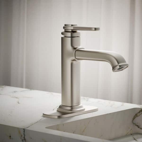 Numista Single-Handle Single Hole Bathroom Faucet in Vibrant Brushed Nickel