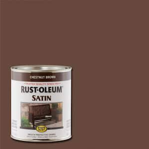 1 qt. Protective Enamel Satin Chestnut Brown Interior/Exterior Paint (2-Pack)