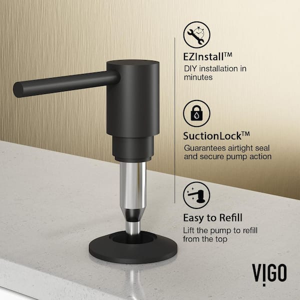 10 oz. Bolton Kitchen Soap Dispenser in Matte Black