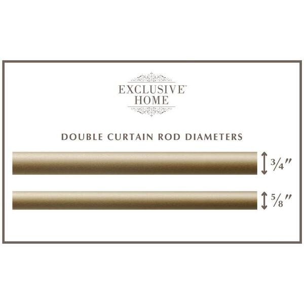 Exclusive Home Curtains Fetter 52 in. - 72 in. Adjustable 3/4 in 