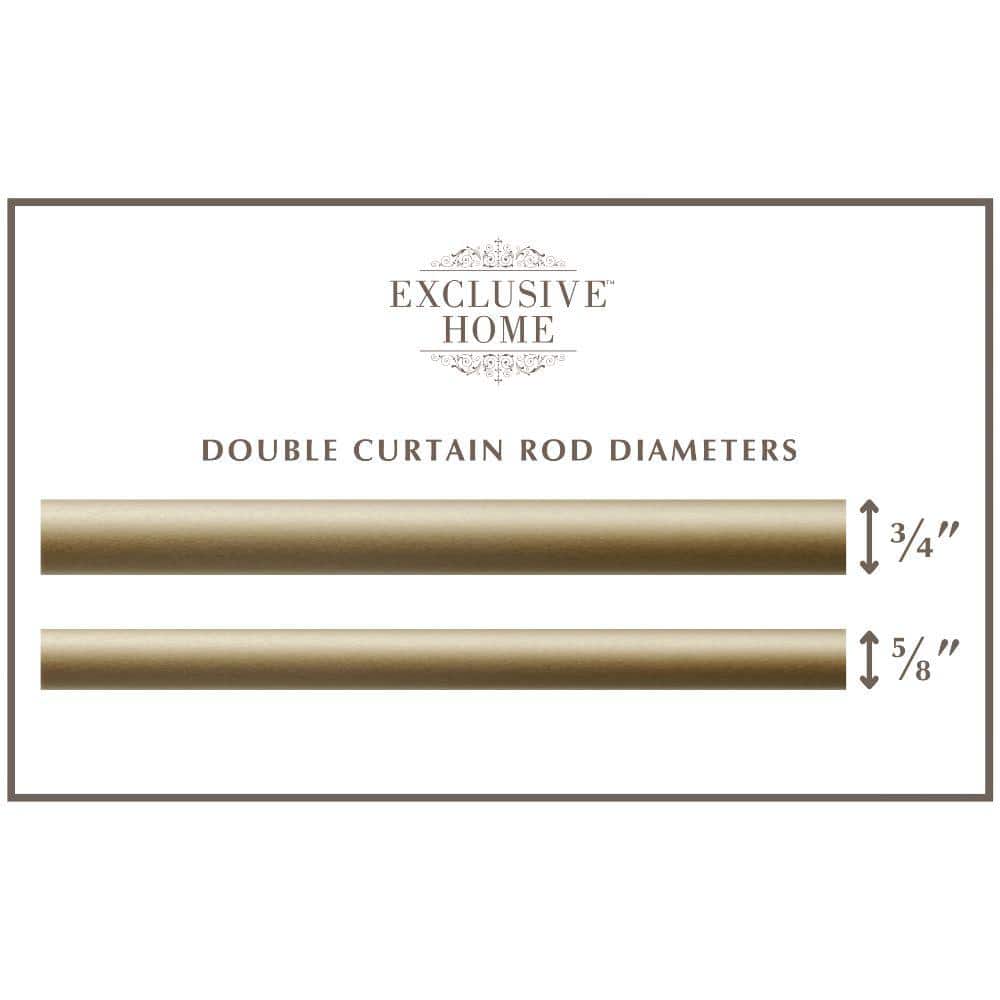 Gold Adjustable Double Wrap Around Curtain Rod, 52"-72"