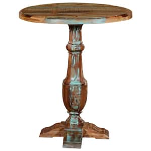 Danielle Gray Wood 36 in. Pedestal Dining Table (Seats 4)