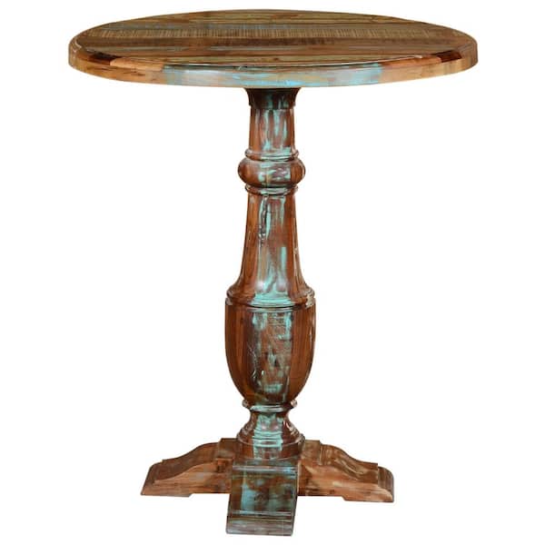HomeRoots Danielle Gray Wood 36 in. Pedestal Dining Table (Seats 4)