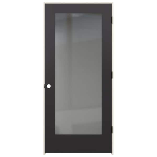 JELD-WEN 36 in. x 80 in. Tria Onyx Left-Hand Mirrored Glass Molded Composite Single Prehung Interior Door