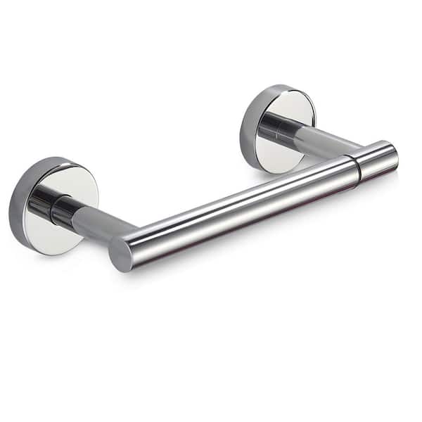 FORIOUS Wall Mount Post Toilet Paper Holder in Chrome