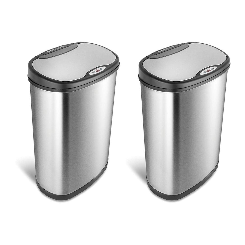 NINESTARS 13 2 Gal Kitchen Rectangular Motion Sensor Garbage Trash Can   Ninestars Indoor Trash Cans 2 X Dzt 50 13 64 1000 