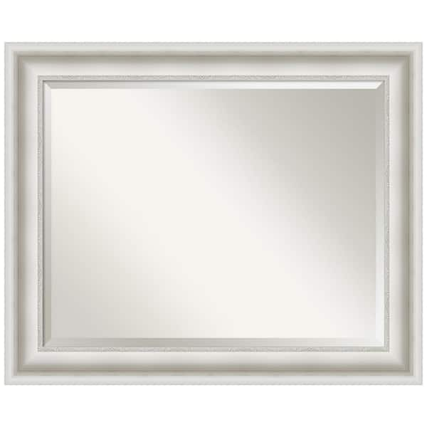 Amanti Art Parlor 33.5 in. x 27.5 in. Modern Rectangle Framed White ...