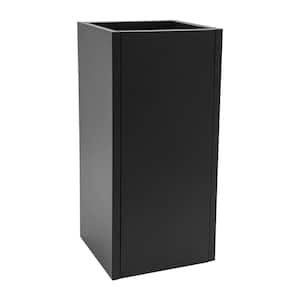 Black 30 in. x 14 in. Metal Steel Rectangular Planter Box Outdoor Garden Planter