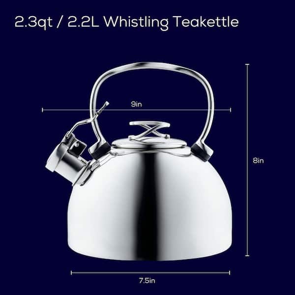 KitchenAid Stainless Steel Whistling Induction Teakettle, 1.9