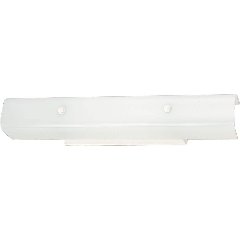 White Metal 4-Light Wall Mount Bathroom Vanity Light