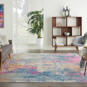 Passion Ivory/Multi 8 ft. x 10 ft. Abstract Contemporary Area Rug