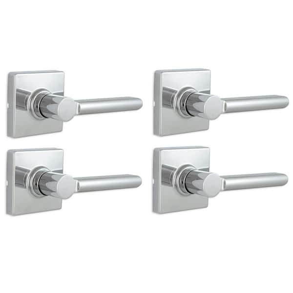 Tonbridge Bright Chrome Keyed Entry Door Handle with Round Rose