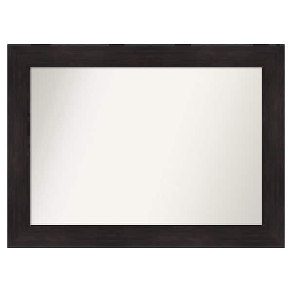 Amanti Art Furniture Espresso 37.75 in. x 27.75 in. Custom Non-Beveled Satin Recyled Polystyrene Bathroom Vanity Wall Mirror