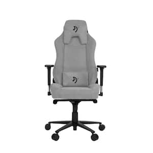 Vernazza Light Gray Soft Fabric Gaming/Office Chair with High Backrest, Adjustable Height, Lumbar, Neck Support