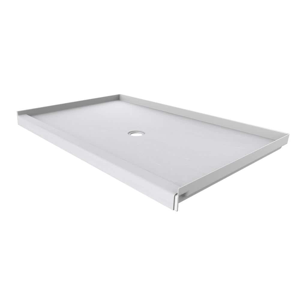 Sea Salt Composite Single Threshold Rectangle Shower Base, 60" x 36"