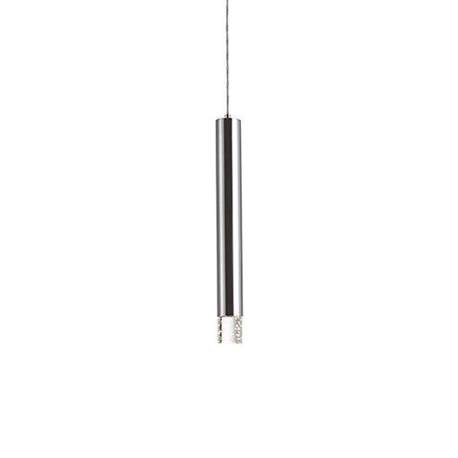Eclat Crystal LED Chrome Slim Pendant Light 16.38"