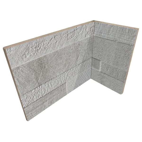 Ivy Hill Tile Holden White 7.87 in. x 3.93 in. x 5.90 in. Textured Porcelain Wall Inside Corner Piece (0.48 Sq. Ft. / Each)