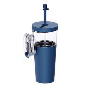 Marina 28 oz. See Through Blue Triton Stainless Steel Tumbler