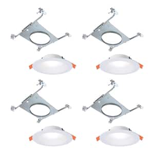 6 in. RLDM Regressed Canless Downlight with Mounting Frame (4-Pack)