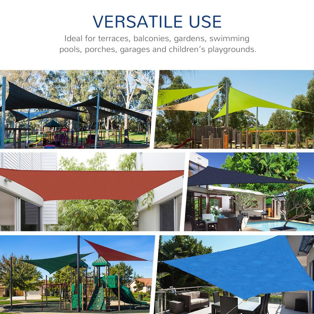 Outsunny 24' Blue Square UV Resistant Sunshade Canopy