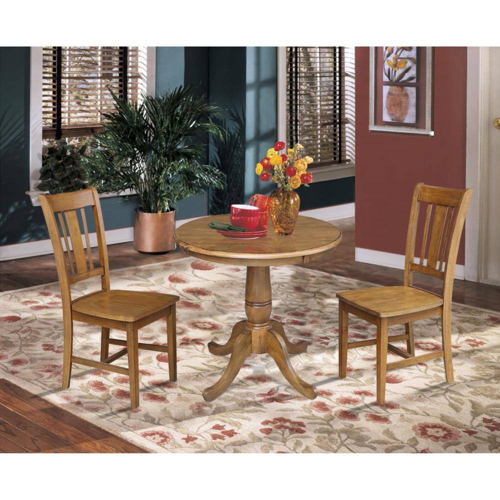 Farmhouse 33" Round Wood Extendable Counter-Height Table