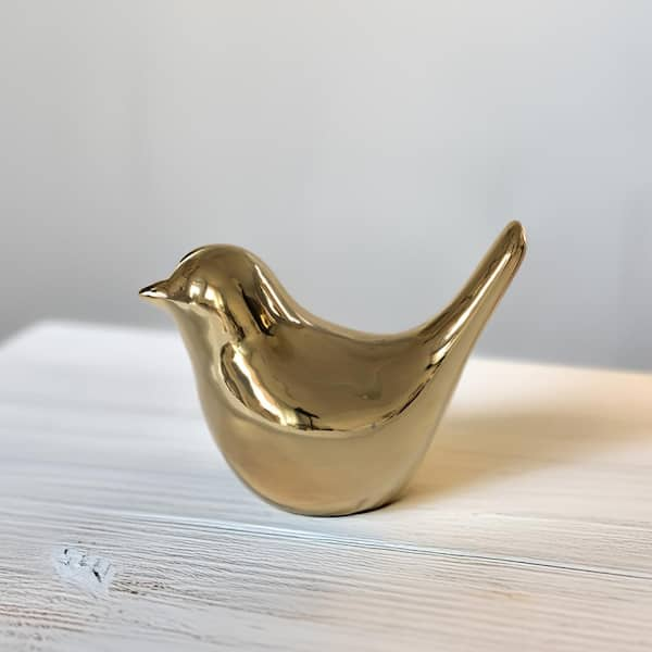 Matt fashion gold bird figure !