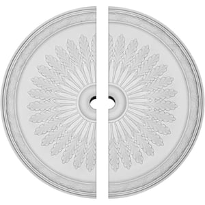 36 in. x 3 in. x 1-1/2 in. Juniper Urethane Ceiling Medallion, 2-Piece (Fits Canopies up to 7 in.)