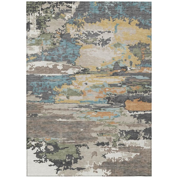 Chantille Machine Washable Indoor/Outdoor Abstract ACN2995 Gray 10 ft. x 14 ft. Area Rug
