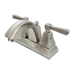 4 in. Centerset 2-Handle Bathroom Faucet in Brushed Nickel