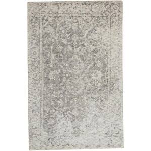 5 x 8 Gray and Ivory Abstract Area Rug