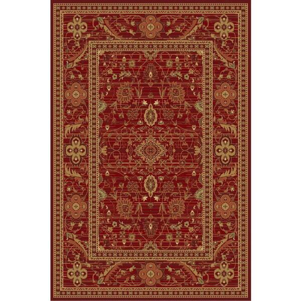 LA Rug Traditional Design Primary Red Ziggler Collection 2 ft. x 4 ft. Accent Rug