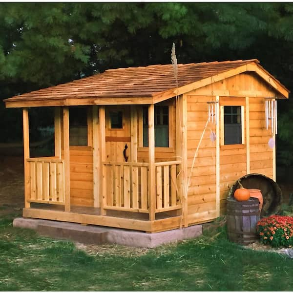 Outdoor Living Today 9 ft. x 7 ft. Cozy Cabin Playhouse CCP97 The Home Depot