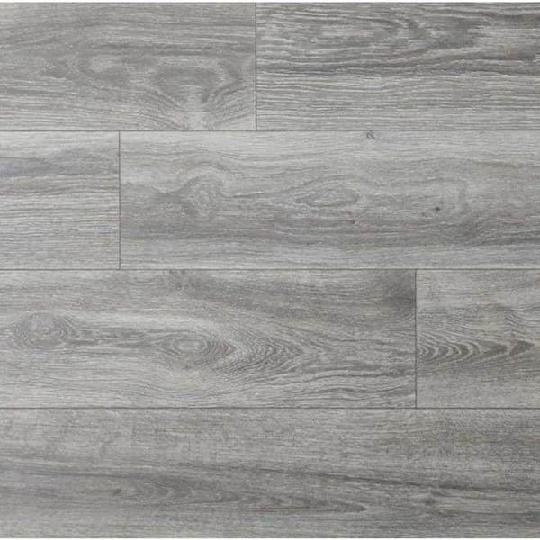 TrafficMaster Take Home Sample - Silverton Oak Water Resistant Laminate Wood Flooring