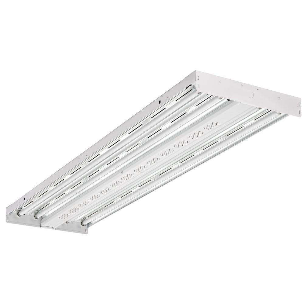 Lithonia Lighting 4 Ft 4 Light T5 High Output White Fluorescent High Bay With Lamps Included Ibzt5 4 The Home Depot
