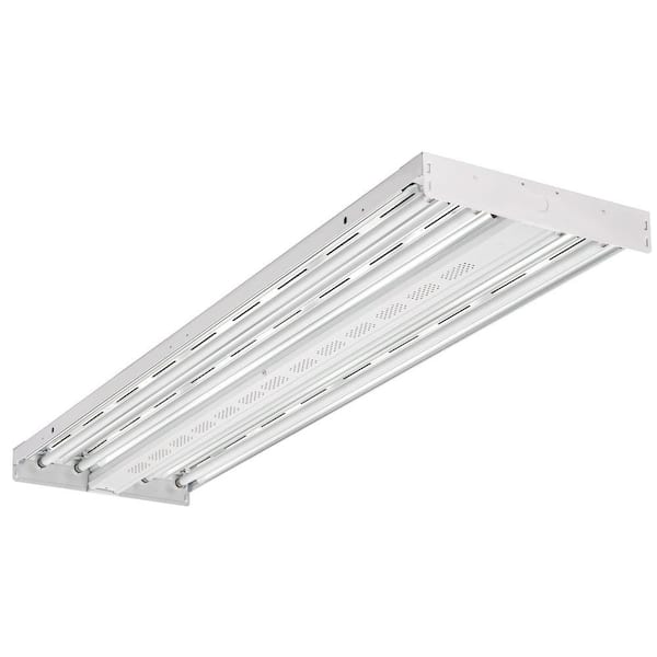 Lithonia Lighting 4 ft. 4-Light T5 High Output White Fluorescent High Bay with Lamps Included