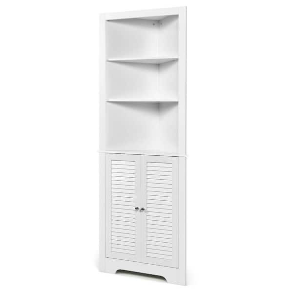 Bathroom Corner Floor Cabinet Tall Bathroom Storage Cabinet w