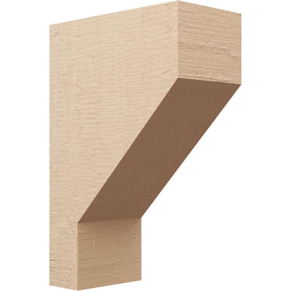 Ekena Millwork 12 in. x 36 in. x 24 in. Classic Clemmons Rough Cedar Woodgrain TimberThane Corbel, Primed Tan