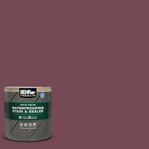 1 qt. #PPU2-20 Oxblood Solid Color Waterproofing Exterior Wood Stain and Sealer