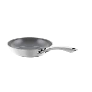 3.Clad Tri-Ply 10 in. Stainless Steel Ceramic Nonstick Frying Pan in Polished Stainless Steel