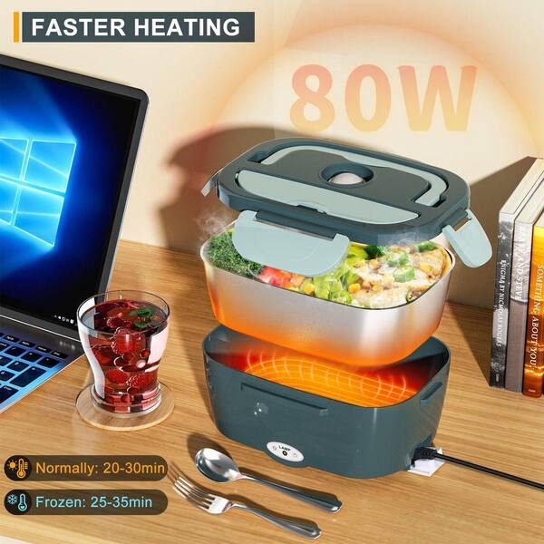 Lynzavix Electric Green Lunch Box Food Warmer with 1.5L Removable