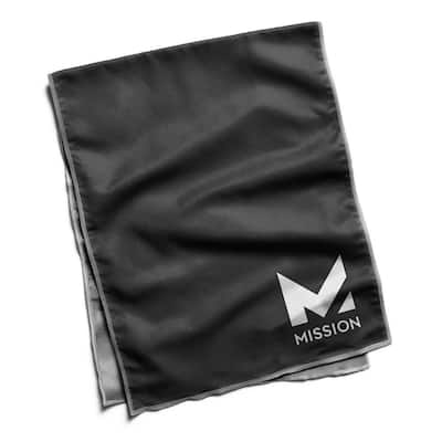 12.25 in. W x 33 in. L Hydro Active Microfiber Towel Black