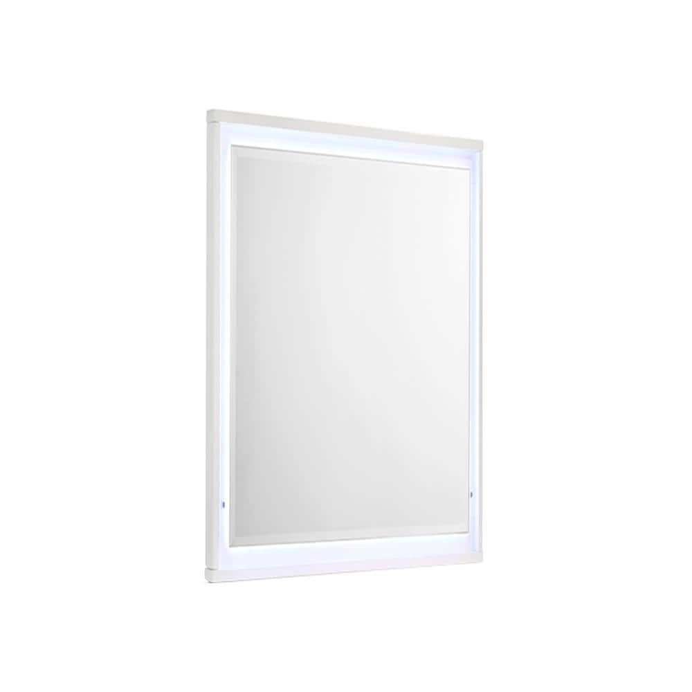 Manhattan Mirror – Lacquer Frame With Integrated LED Lighting For A Sleek, Modern Look (Includes Mirror Only) White price history on PriceWatchPro