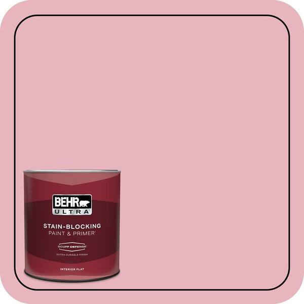 BEHR ULTRA 1 qt. #110C-2 Colonial Rose Extra Durable Flat Interior Paint & Primer